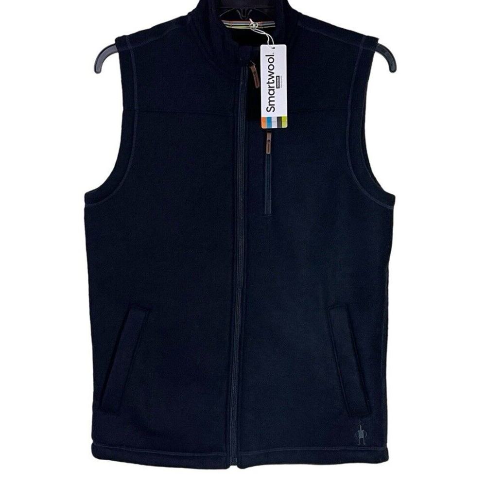 SmartWool Hudson Trail Fleece Vest Mens Medium Navy Blue SW016518-410 NEW